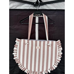 Bolso de Hombro con Volantes - Colección Rayas Vintage - Imagen 1