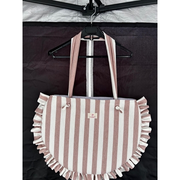 Bolso de Hombro con Volantes - Colección Rayas Vintage - Imagen 1