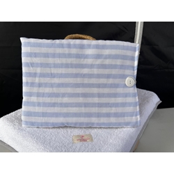 Funda Acolchada para Libros y Ebooks - Rayas Azul Cielo - Imagen 1