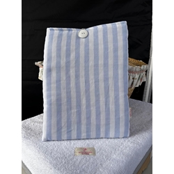 Funda Acolchada para Libros y Ebooks - Rayas Azul Cielo - Imagen 2