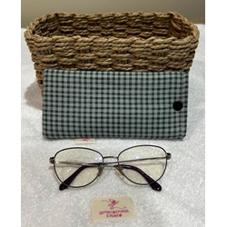 Funda de Gafas Artesanal – Cuadros Vichy Verde - Imagen 1