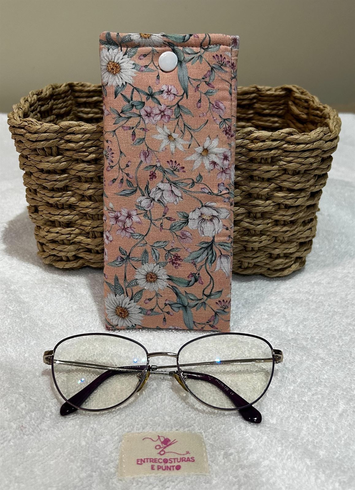Funda de Gafas Artesanal – Estampado Floral Vintage - Imagen 2