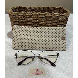 Funda de Gafas Artesanal – Topos Beige y Marrón - Imagen 1