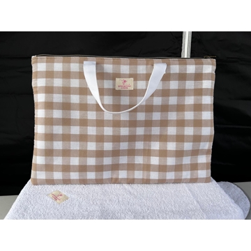Funda para Portátil - Cuadros Vichy Camel - Imagen 1