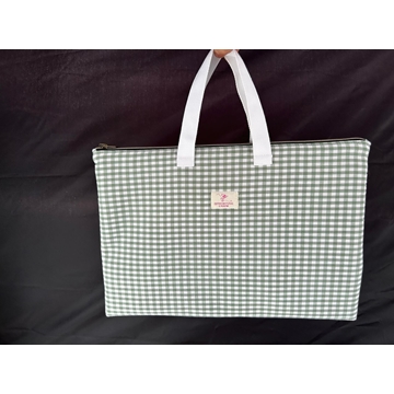 Funda para Portátil - Cuadros Vichy Verde Oliva - Imagen 2