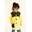 MANDILON VUELTA AL COLE - Mandilón Infantil Batman Amarillo a Cuadros - Imagen 1