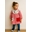 MANDILON VUELTA AL COLE - Mandilón Infantil Rojo con Estampado de Gatitos - Imagen 1