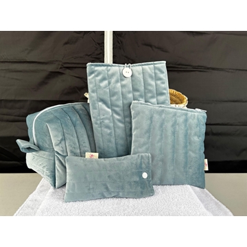 Pack Regalo "Elegancia Azul" – Accesorios de Terciopelo Artesanales - Imagen 1