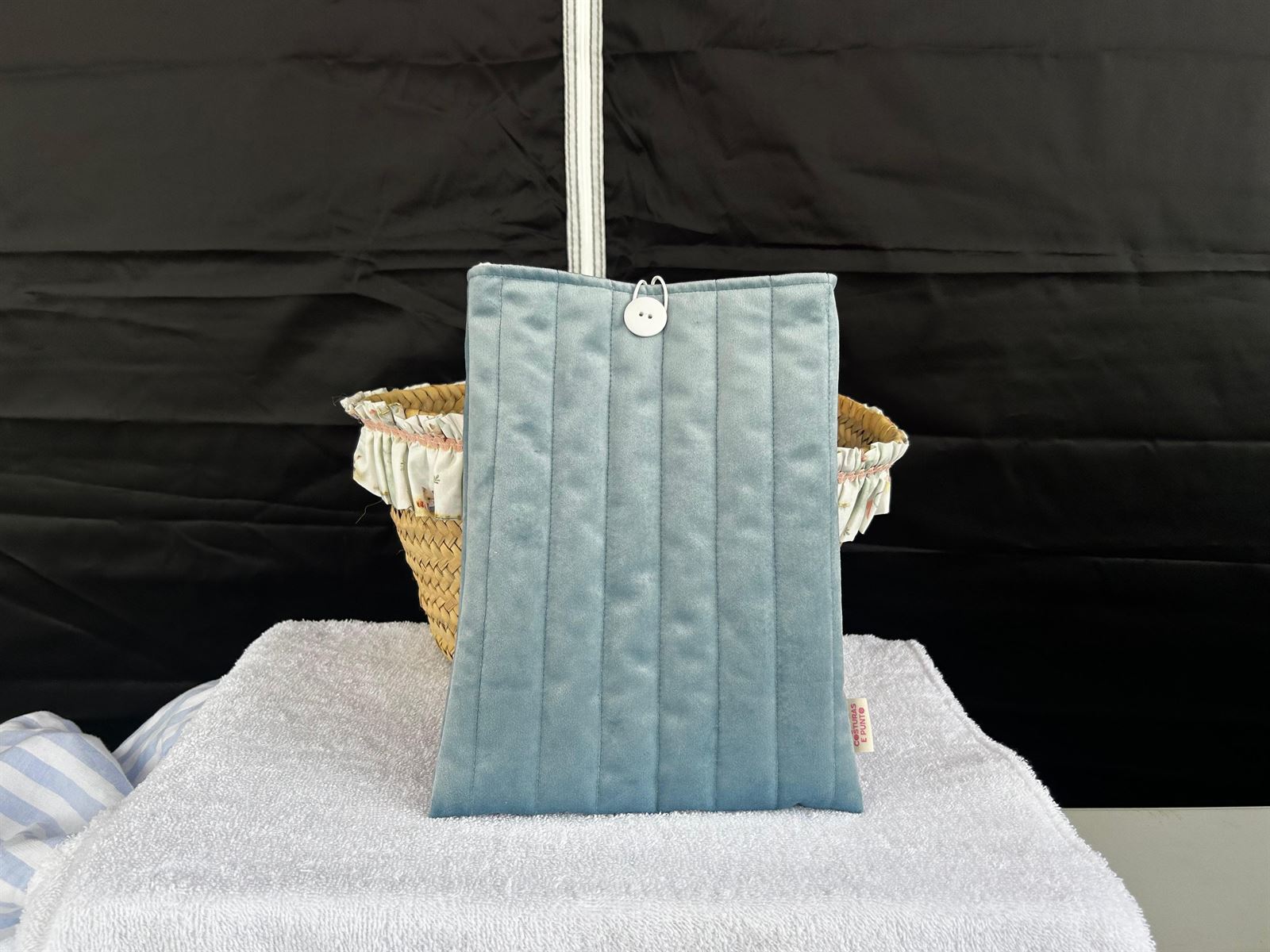 Pack Regalo "Elegancia Azul" – Accesorios de Terciopelo Artesanales - Imagen 3